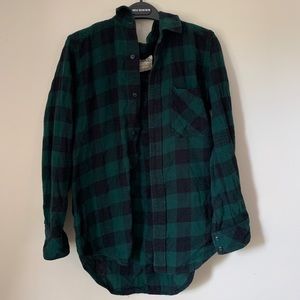 TNA PLAID FLANNEL BOYFRIEND FIT SHIRT (small)